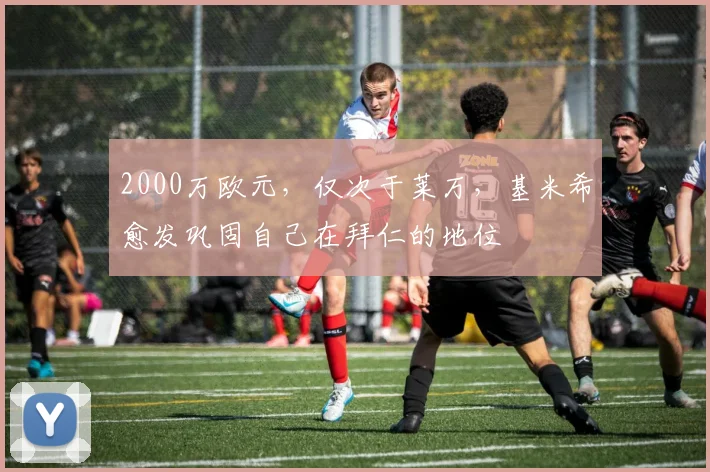 2000万欧元，仅次于莱万，基米希愈发巩固自己在拜仁的地位