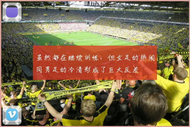 虽然都在继续训练，但女足的热闹同男足的冷清形成了巨大反差